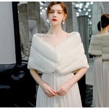 Mariée châle hiver fausse fourrure châle laine châle cape mariée enveloppes manteau femmes médiévale manteau hiver châles
