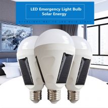 Ampoule LED solaire d'urgence, E27, 7W 12W, batterie Rechargeable, lampe d'éclairage intelligente, magique, pour l'extérieur, , AC85-265V