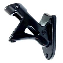 1Pc drapeau support support 2 Angle en alliage d'aluminium drapeau support pour mât support mural (noir)