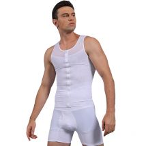 Hommes minceur corps Shaper Compression serré gilet chemise débardeur maillots de bain pour la perte de poids