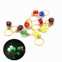 Bague en perles de verre 10 pièces/sac | Perles de nuit scintillantes, Dreadlock tresse, poignets de cheveux, redoute Tube charme, accessoires Extension