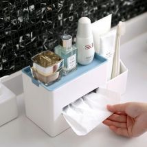 Boîte de rangement de mouchoirs de Table | Boîtier organiseur de maquillage boîte de papier couvercle boîte de rangement de bureau étui porte-brosse pour téléphone conteneur de cosmétiques porte-serviettes