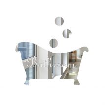 3d miroir autocollant mural drôle porte entrée signe enfants hommes femmes salle de bain Stickers Bar décor à la maison bricolage Stickers muraux personnalisés