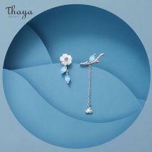 Thaya argent plaqué goujons boucle d'oreille chaîne jasmin goujon platine de pour les femmes boucle d'oreille saison série Fine bijoux