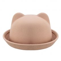 Chapeau fédoras pour filles, chapeau de printemps à bord en rouleau, haut en forme de dôme, cornes de diable, feutre d&#39;oreille de chat, chapeau de soleil en laine, bon paquet 20
