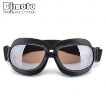 BJMOTO lunettes de Moto lunettes | Casque pilote Scooter rétro Moto saleté vélo lunettes d'équitation, Moto lunettes de soleil Moto tout-terrain