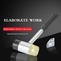 Pratique 25mm caoutchouc Double face travail vitrage fenêtre perles marteau Nylon tête maillet outil