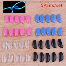 Nouveauté 5 paires/ensemble anti-dérapant Silicone plaquettes nasales pour lunettes lunettes cadre bâton sur plaquette nasale accessoires lunettes