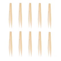 Pince à thé en bois, 10 pièces, en bambou, pour salade, nourriture, Toast, pince à épiler, sucre, Bacon, glace, ustensiles, accessoires pour le thé