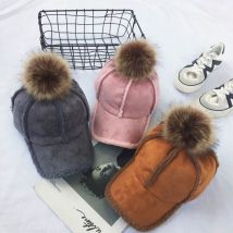 Casquette de Baseball en daim pour femmes | Bonnet d'hiver en fausse fourrure, casquette en feutre, casquette de fille, dame, chapeau à rabat réglable