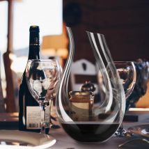 Grand décanteur de 1500ML | Vin rouge en cristal fait à la main, verres de Champagne, carafe, pichet de bouteille, aérateur pour Bar familial