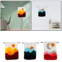 Crochet à loquet de paysage 10x9 pouces, Kits de fabrication de tapisserie, bricolage, point de croix, fil de crochet pour enfants et adultes