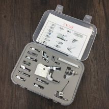 Brother Janome Singer-Kit de pieds presseurs pour Machines à coudre, 15 pièces, universel, manuel, avec aiguilles