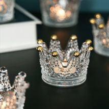 Chandelier de luxe, accessoires de décoration de la maison, lumière européenne, pour collier, anneau, plat en verre gaufré