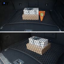 LQY-filets pour bagages de voiture | Filets pour bagages de voiture, poche de voyage de voiture, filet de coffre de voiture, tissu Oxford, rangement de la cargaison de voiture, support de maille universel