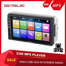Gear elec – autoradio 7 &quot;, Bluetooth 7001, lecteur multimédia, stéréo, récepteur FM, USB, TF, entrée auxiliaire, 2din, MP5