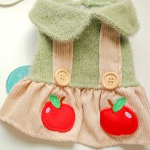 Chien robes automne hiver Teddy Schnauzer chiots pomme laine princesse jupe animal chat vêtements XS S M L XL