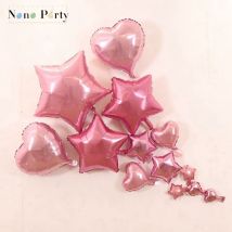 Ballons classiques NN1704 | Départ de fête NONO et cœur en feuille d'aluminium avec décorations pour fête de mariage