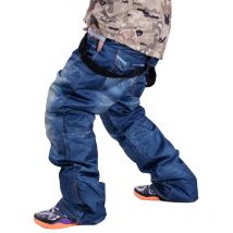 Jean pour homme, pantalon de Snowboard, en Denim, avec bretelles, imperméable, thermique, pour adulte, , offre spéciale