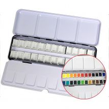 Demi-peintures à l'aquarelle, boîte de 20 pièces de 3.2ml, pour étudiants, bricolage, boîte de Palette de peintures