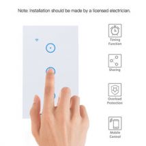 Variateur de lumière LED intelligent, limite 100 1/2/3, wi-fi, interrupteur mural tactile, pour Alexa Google Home