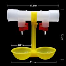Abreuvoir automatique pour poulet, canard, alimentation des oiseaux, Double tasse, mamelon, perroquet, Pigeon, bol d'eau automatique
