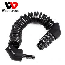 WEST vélo Mini casque serrure Anti-vol 4 chiffres mot de passe serrures de vélo pour Scooter moto Portable vtt route vélo câble serrure