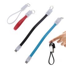 Câble porte-clés chargeur rapide câble d'éclairage de données de synchronisation pour iphone 6s type-c Micro USB C câble court porte-clés câbles de téléphone portable