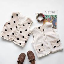 automne hiver bébé épais gilet filles garçons agneau velours côtelé polaire Plus gilet bébé fille hiver vêtements 2 côtés porte gilet