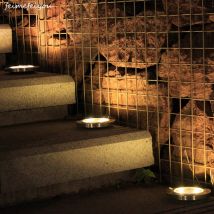 Spot lumineux solaire encastrable dans le sol, imperméable, éclairage d'extérieur, luminaire de paysage, idéal pour un jardin, une allée, une pelouse ou une passerelle