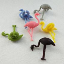 6 pièces Silicone verre à vin breloques marqueur flamant forme boisson étiquette Identification fête fournitures