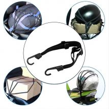 1pc sangle de bagage remplacement casque crochet fixe noir caoutchouc moto