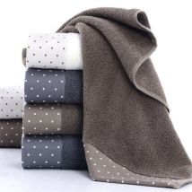 Serviette de luxe à pois pour adultes, serviettes de visage antibactériennes Super douces avec un bon gant de toilette absorbant,
