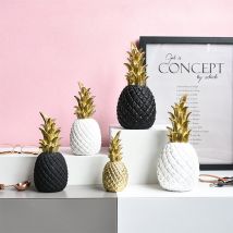 Décoration de maison moderne nordique | Ananas doré, vin armoire à vin fenêtre, afficheur de bureau, accessoires de décoration de maison