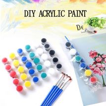 6/8 couleurs acrylique peinture ensemble pour peinture par numéros vêtements Textile tissu peint à la main mur plâtre peinture dessin pour enfants