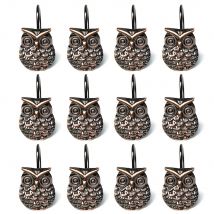 Hibou décoratif rideaux de bain crochets anneaux rideau de douche crochets métal salle de bain rideaux crochets rideau accessoires pour tiges de douche
