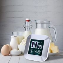 Anself LCD écran tactile numérique cuisine minuterie compte à rebours compte à rebours réveil
