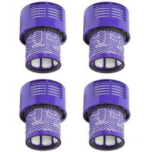 Paquet de 4 unités filtrantes lavables pour aspirateur Dyson V10 Sv12 Cyclone Animal absolu Total Clean