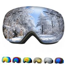 Lunettes de Ski pour homme et femme, coupe-vent, Double couche, Anti-buée, pour le Sport, le Snowboard