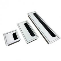 Sortie de câble d'ordinateur | Housse carrée en Aluminium Rectangle de bureau, panneau de trou de sortie de câble d'ordinateur