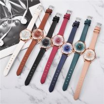 Montre à Quartz avec strass pour femmes, coréenne, or Rose, directe