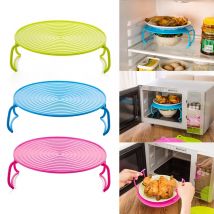 Multi-fonctionnel four à micro-ondes chauffage en couches plateau de cuisson à la vapeur Double couche support bols support organisateur outil accessoires de cuisine