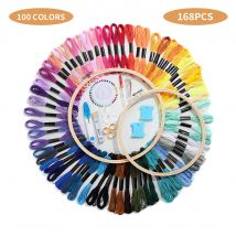 Aléatoire 100 couleurs broderie bricolage soie ligne branche fils similaires Dmc fil fil fil écheveau point de croix broderie fils ensemble