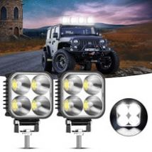 Barre de lampe de travail LED 12W 6500K, lampe de conduite étanche, Portable, projecteur d'urgence pour réparation de voiture, SUV, bateau, camion
