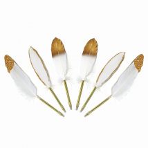 Ensemble de stylo à bille Signature plume blanche dorée pour réception de fête cérémonie de Signature mariage mariage bébé douche papeterie