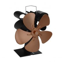 Ventilateur poele noir 5 pales ventilateur cheminee thermique bûche brûleur a bois Ecofan maison tranquille ventilateur cheminee Distribution de chaleur efficace