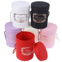 Rond fleur papier boîtes couvercle câlin seau fleuriste emballage boîte bonbons Bar boîtes fête mariage approvisionnement 165*120mm
