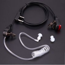 10x Secrète Écouteur Acoustique Micro Casque PTT Rouge indicateur LED Pour BaoFeng Radio Bidirectionnelle UV-82 UV-5R UV-5RA UV-5RE Plus