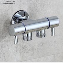 Bibcock Double usage en laiton chromé, robinet froid, robinet de machine à laver, Bibcock de toilette, robinet, robinet de jardin