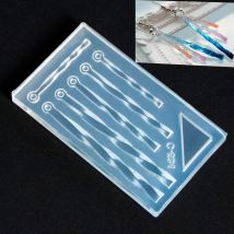 Silicone Transparent diamant coupe surface pendentif boucle d'oreille moule pour résine vraie fleur moule facile à utiliser outil de fabrication de bijoux